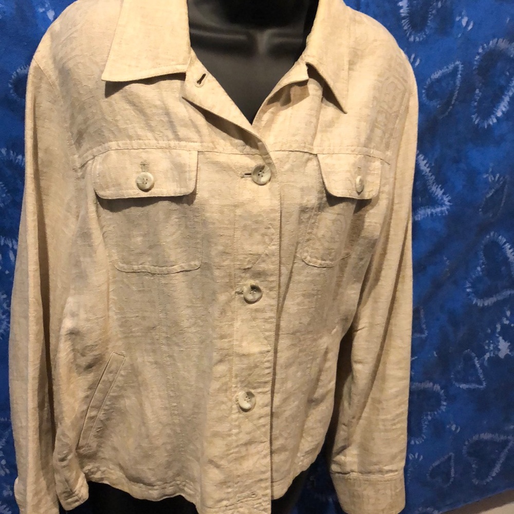 JONES NY Linen/cotton blend spring jacket
